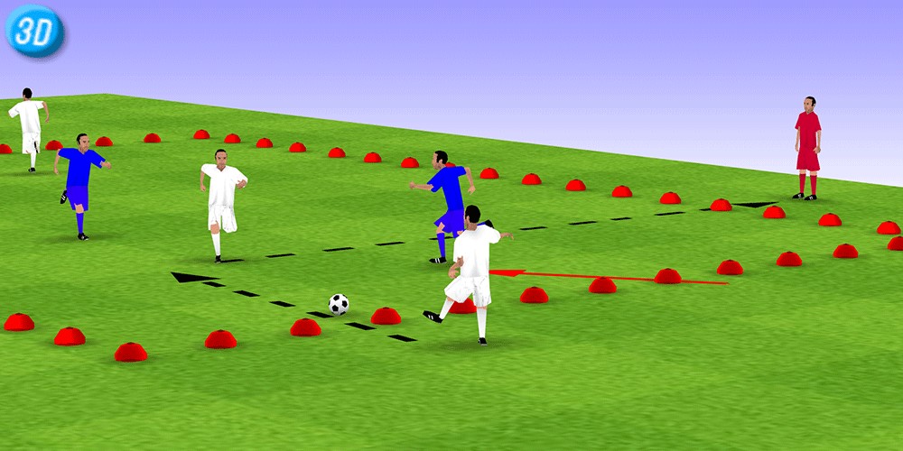 一刻足球3D训练教案第十五期--传控训练(7)