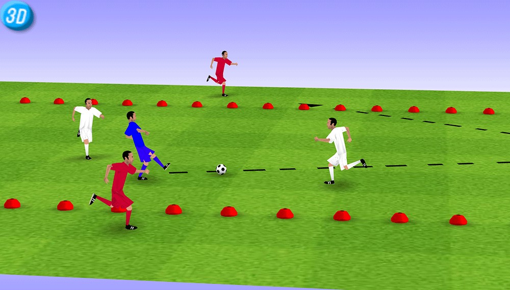 一刻足球3D训练教案第十五期--传控训练(7) - 足