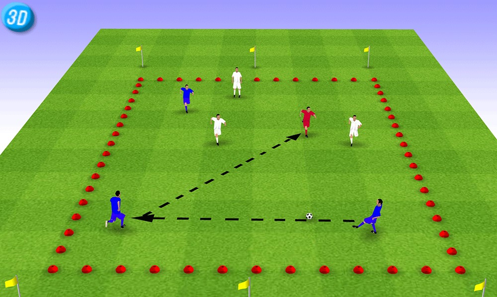 一刻足球3D训练教案二十期--传控训练(八) - 足