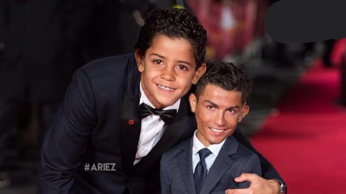 关系更上一层楼,C罗带新女友和迷你罗共进晚餐