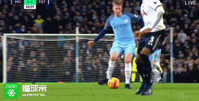 德布劳内直塞,斯特林禁区内与罗斯产生身体接