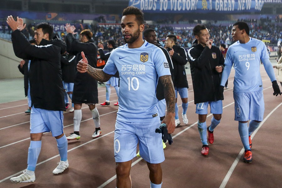 比赛图集:江苏苏宁取胜,进球功臣特谢拉领衔赛