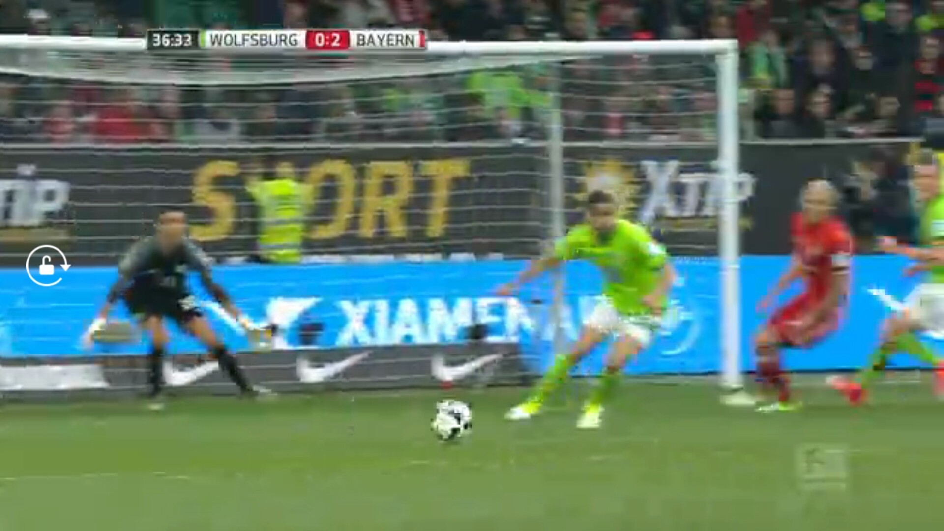 莱万兜射远角破门,拜仁2-0狼堡 - 专业权威的足