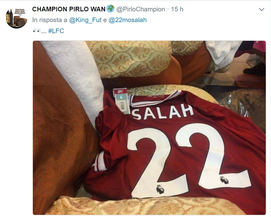 球衣宣?萨拉赫在利物浦穿22号 - 利物浦|罗马|萨