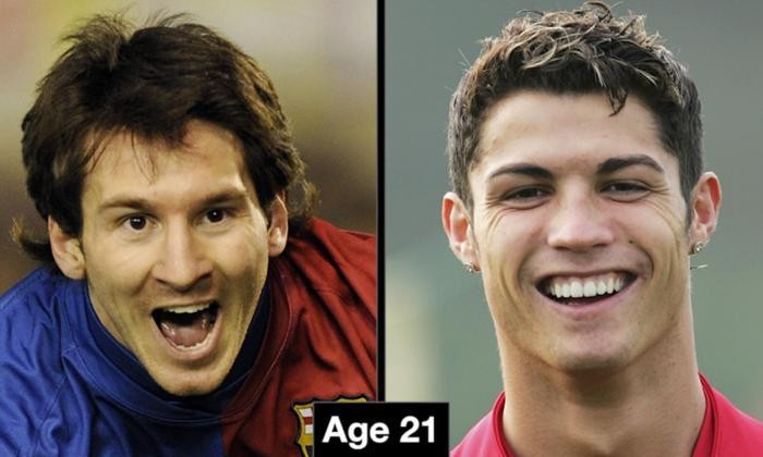 图集:绝代双骄,梅西C罗各年龄段照片对比 - 皇