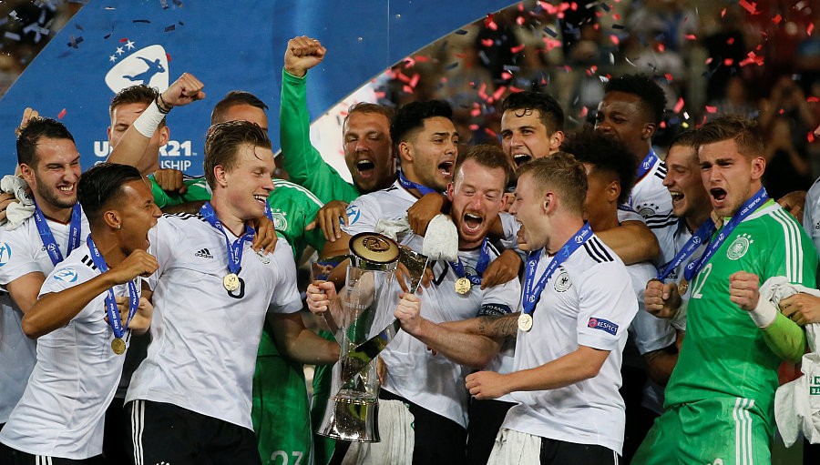 德国U21国家队1-0胜西班牙U21夺欧青赛冠军
