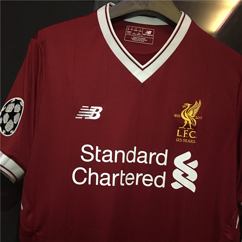 利物浦17-18欧冠赛事主场球迷版球衣实拍图赏