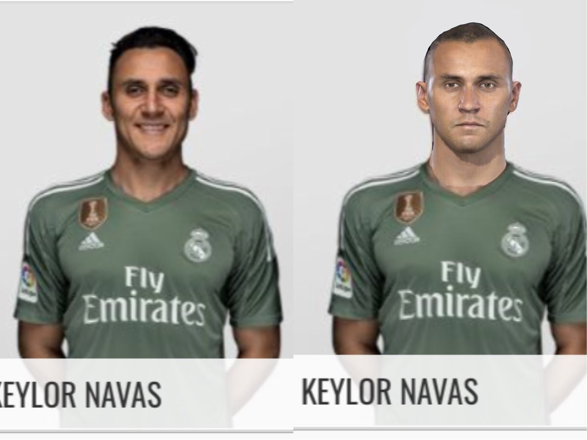 PES2018与现实球员的脸型对比