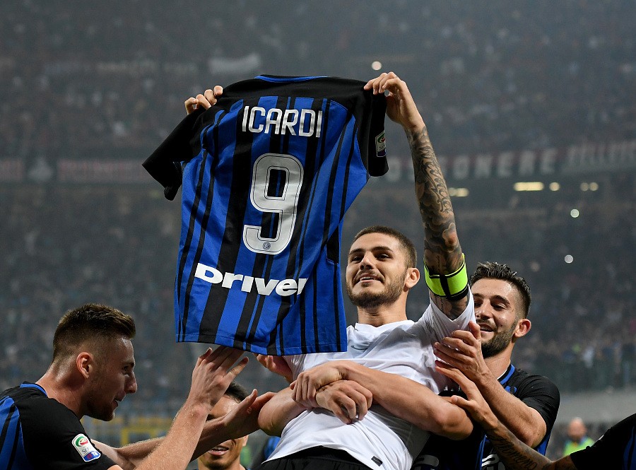 比赛图集:多纳鲁马不满点球判罚,伊卡尔迪绝杀