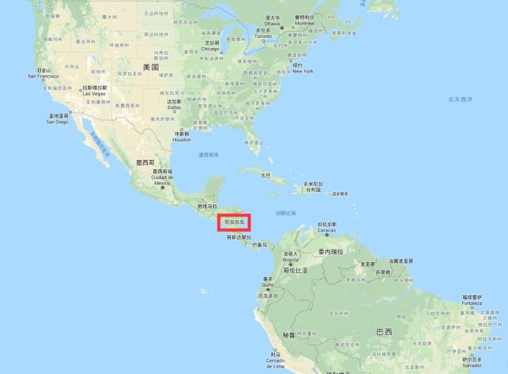 尼加拉瓜地理位置
