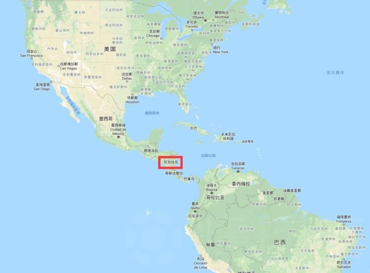 尼加拉瓜地理位置