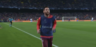 颤抖了么?梅西场边积极热身