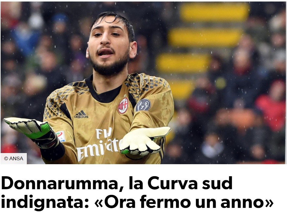 近日,ac米兰死忠球迷接受了意大利《罗马体育报》采访,他表示多纳鲁马