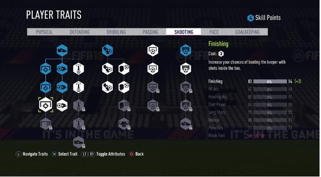 FIFA 18在线俱乐部模式更新,加入技能树玩法 -