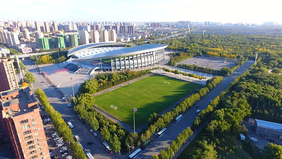 图集:沈阳秋色宜人,航拍辽足主场铁西体育场