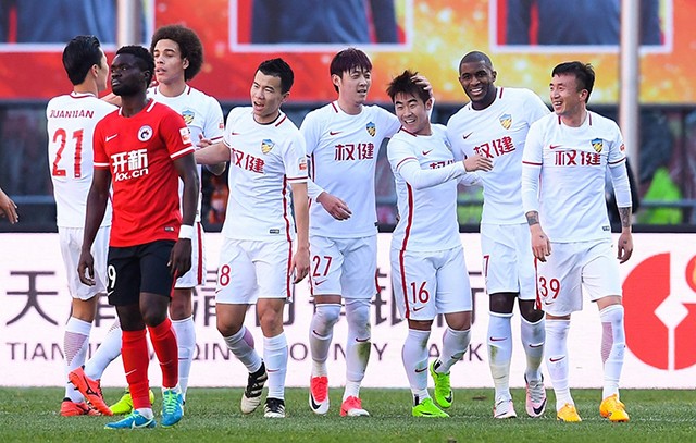 天津权健足球队全体将士感谢广大球迷的大力支持!