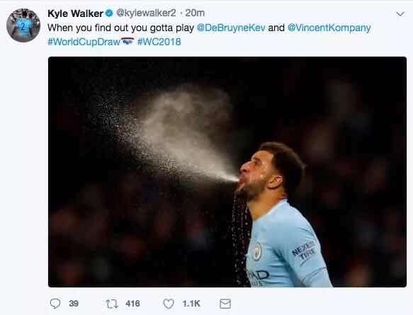 英格兰与比利时同分在世界杯一个小组,凯尔·