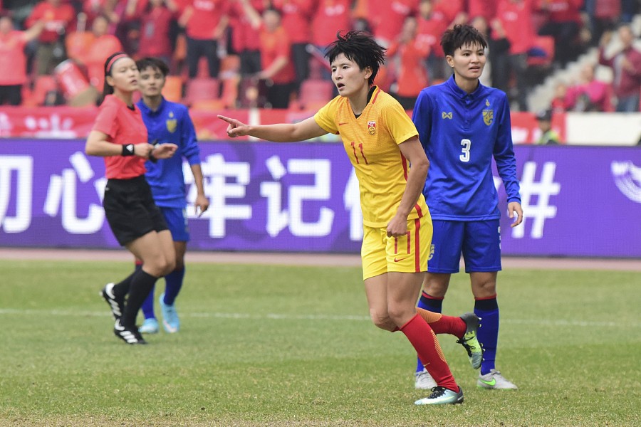 半場:中國女足1-1泰國女足