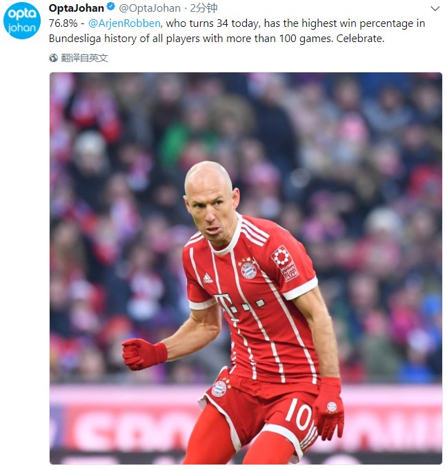 生日快乐,罗本德甲胜率创纪录 | 三升体育