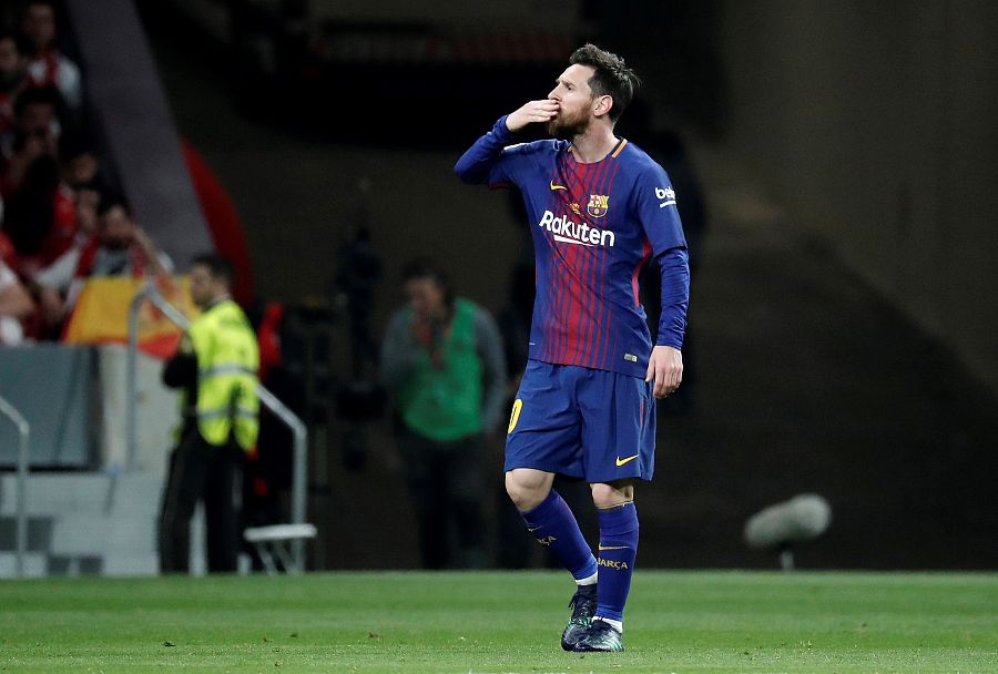 强势,梅西五次国王杯决赛进球