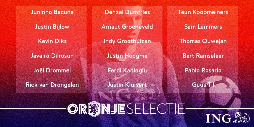 荷兰U21名单:小克和蒂尔入选