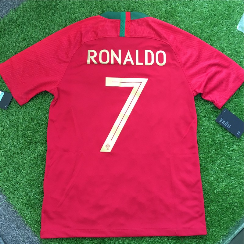2018世界杯葡萄牙队主场7号C罗印号球衣实物