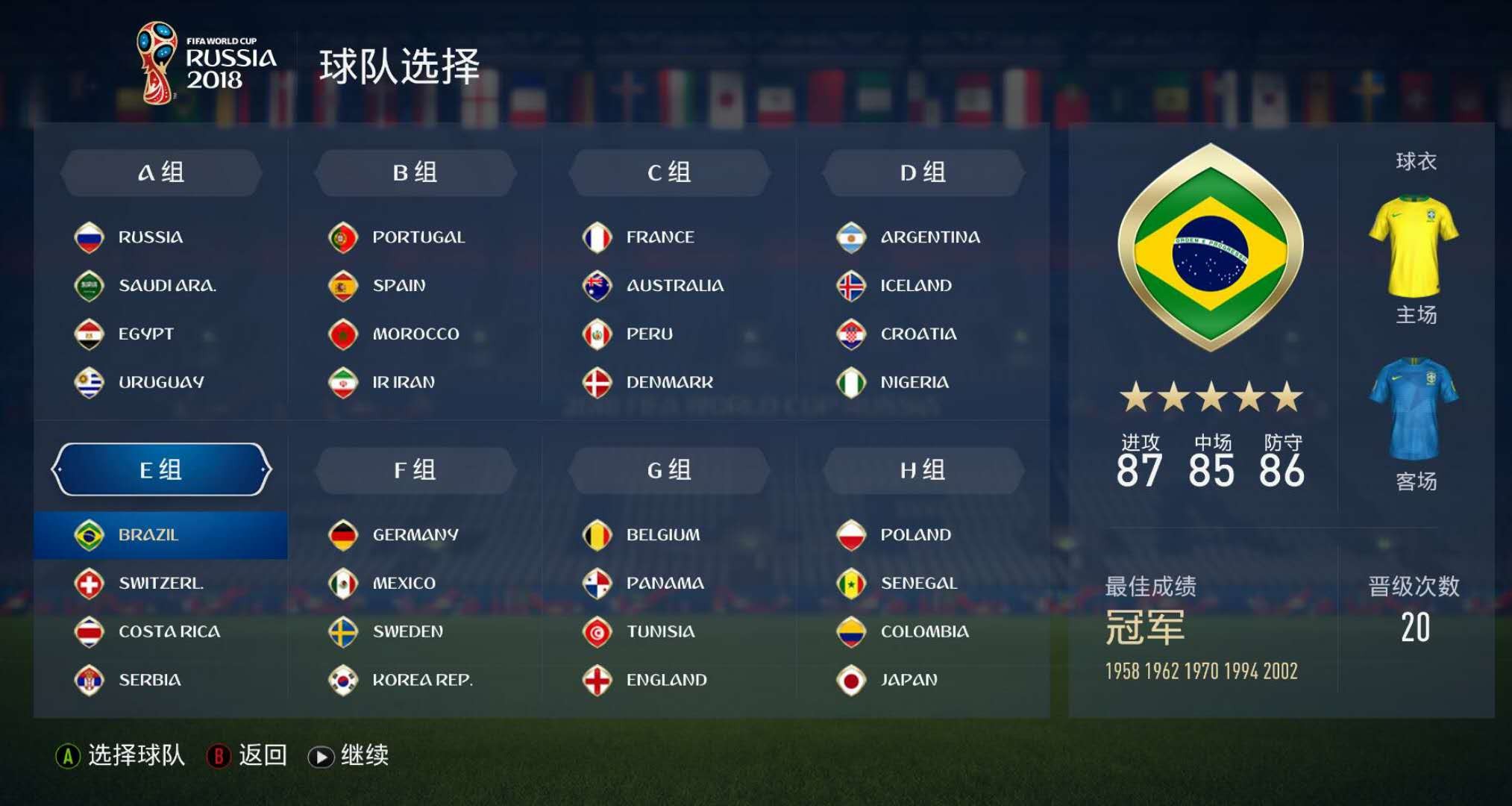FIFA 18世界杯模式上线:可玩性极高,40+真实脸