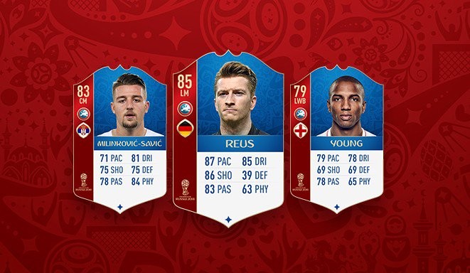 FIFA 18更新世界杯名单:罗伊斯等62人加入,纳