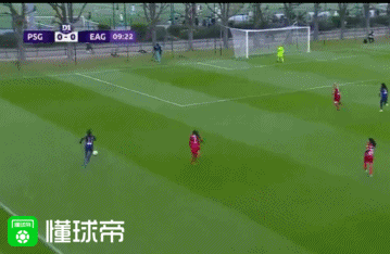 巴黎女足1-0小胜甘冈女足,王霜任意球稍稍偏出