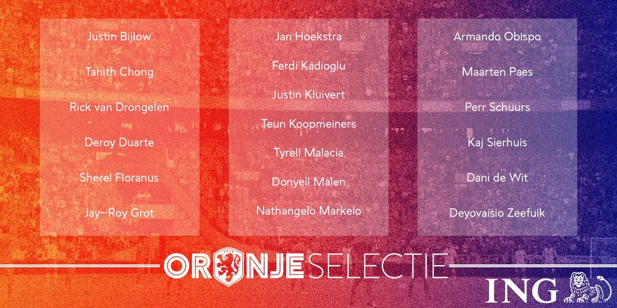 荷兰U21最终名单:钟塔西入选