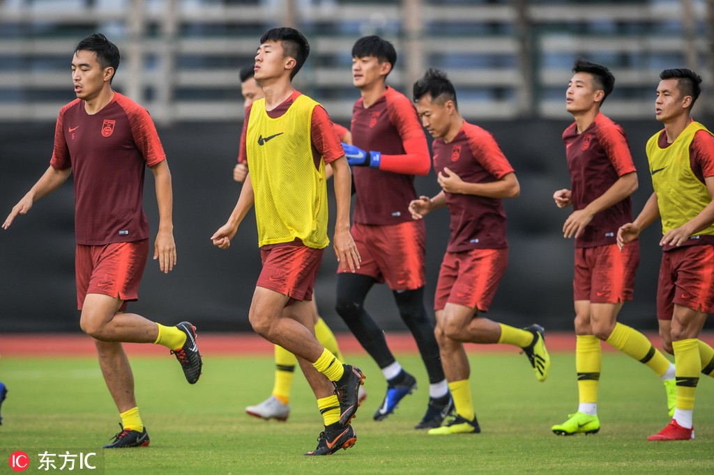 图集:国足海口首训,20号将战巴勒斯坦